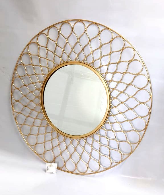 Iron Interior Decor Wall Mirror, Size: 32x32