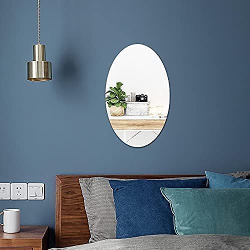Nonbranded Oval Shape Self Adhesive Mirror Sheet, For Anywhere, Size: 30*45 cm