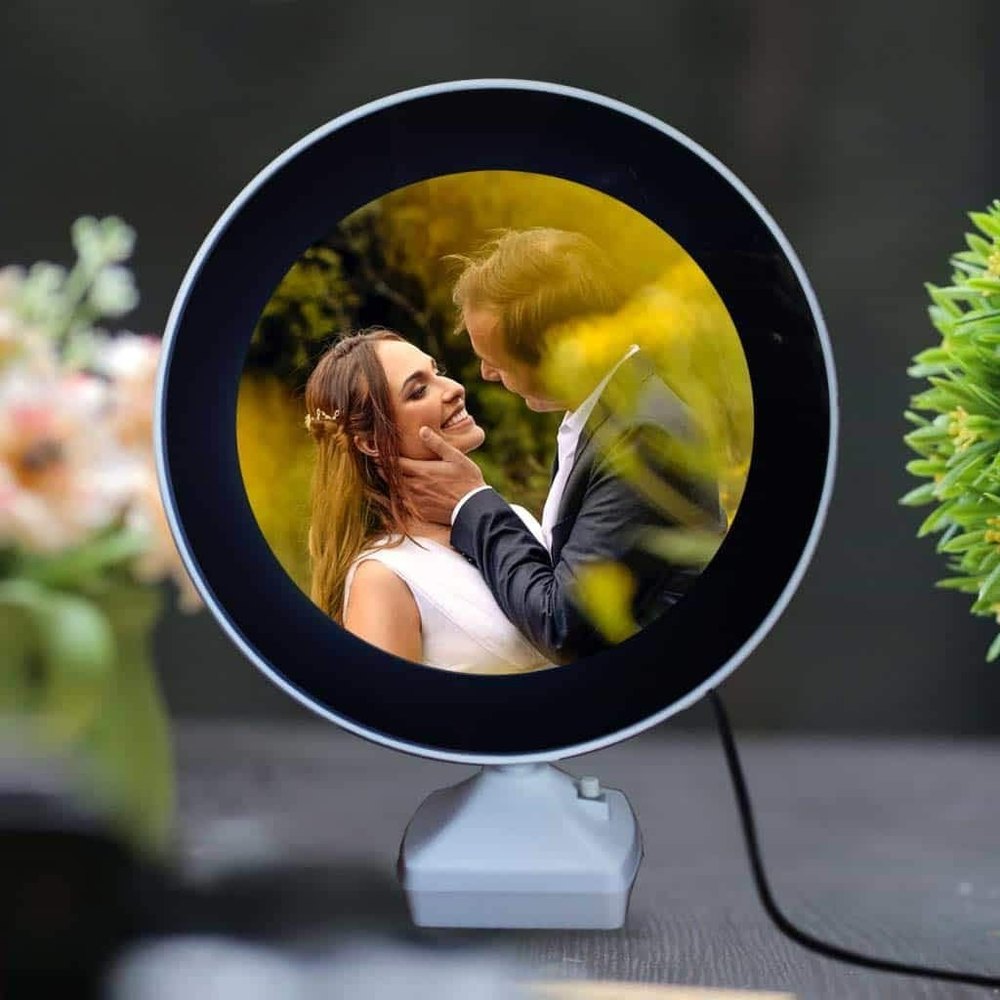 white plastic fiber Led Magic Mirror, For Home, Size: 8