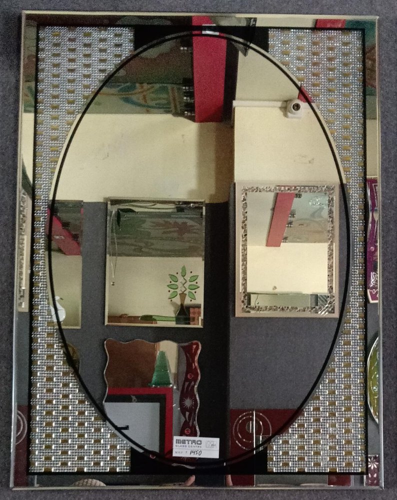 7 MM Designer Frame Mirror Glass, For Home