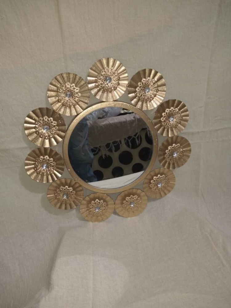 Gold Polished Stylish Glass Mirrors, For Bathroom