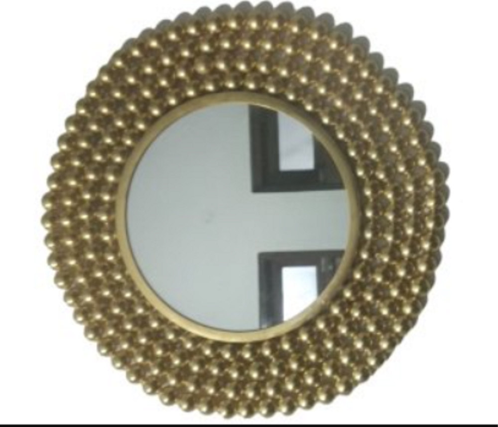 Spray paint Round Iron decorative wall Mirror, For Home, Size: 20inch
