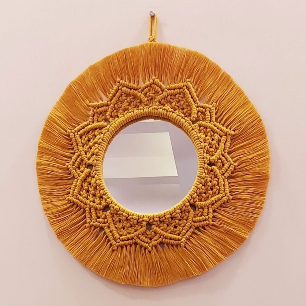 Multicolor Round 5mm Handicraft Glass Mirror, For Home