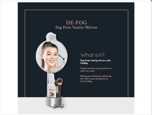Silver Glossy DeFog Fog-free Vanity Mirror