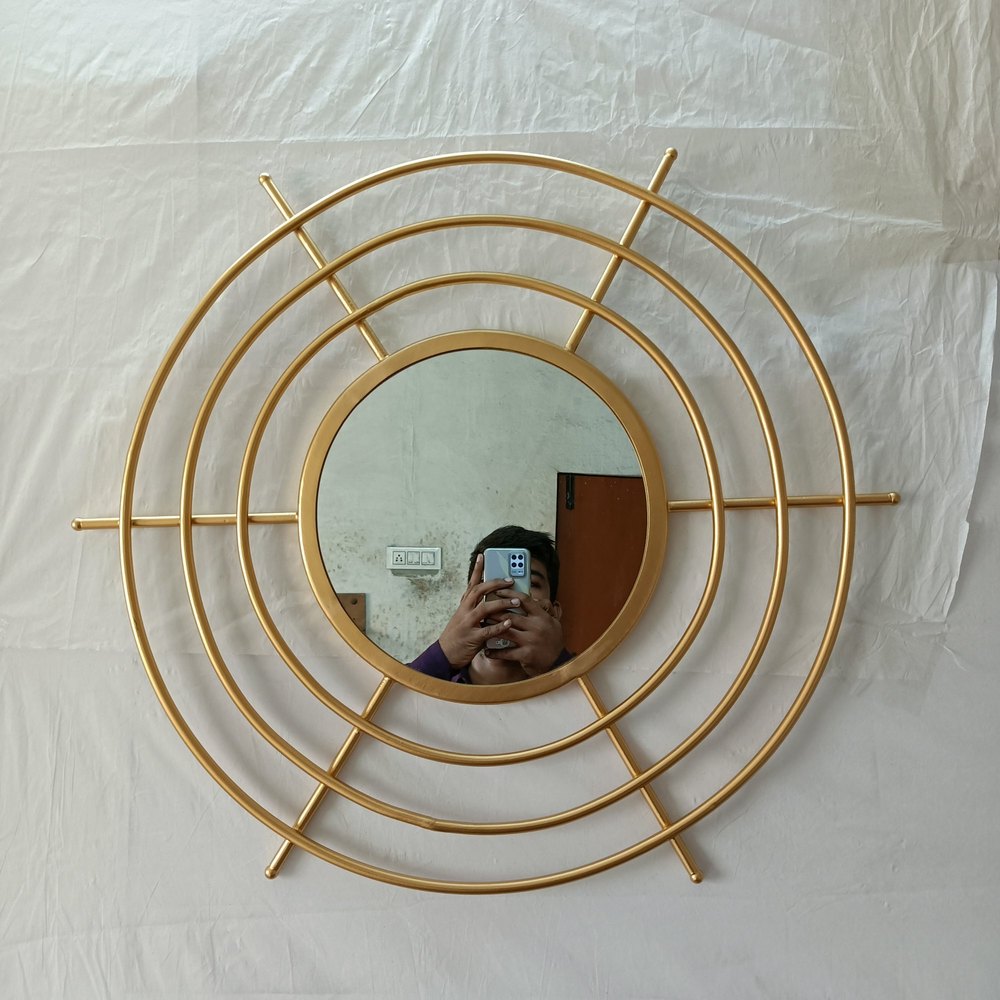 Golden iron, Mirror Wrought Iron Fancy Mirror