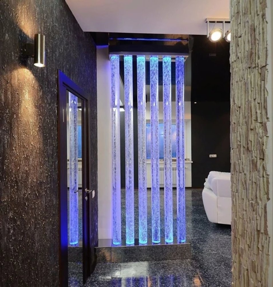 Glossy Purple Bubble Glass Pillar, Size: 4feet