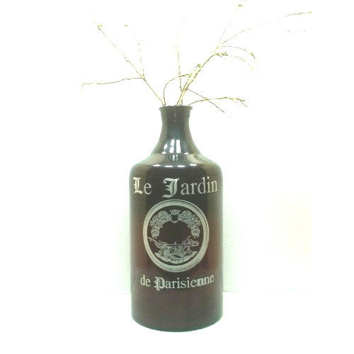 Ombre Stenciled Glass Bottle Vases, Shape: Cylindrical
