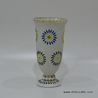 mosaic Glass Flower Vase