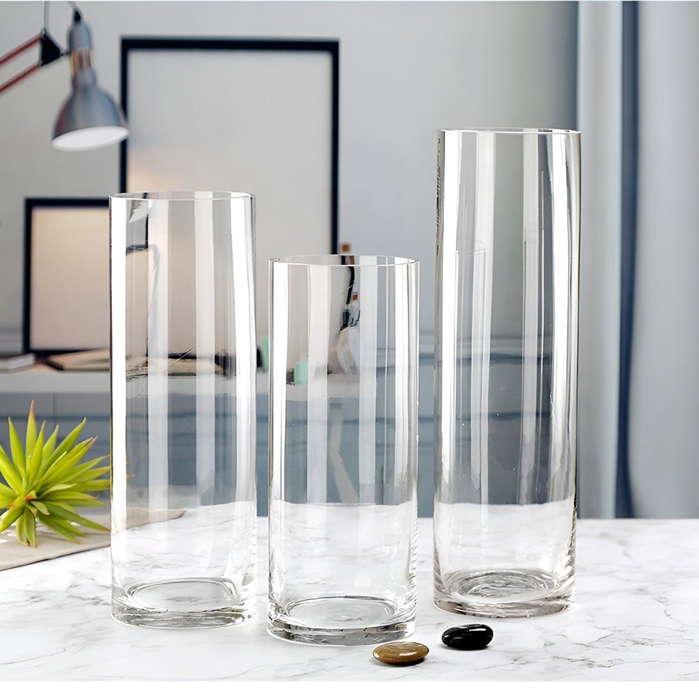 SHOBHANA ENTERPRISES Clear Cylindrical Glass Bowl, Packaging Type: Box, Size: 4*4 To 4*12