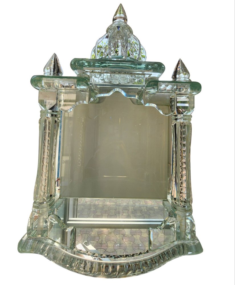 White Polished Transparent Glass Temple, Size/Dimension: 2feet(H)