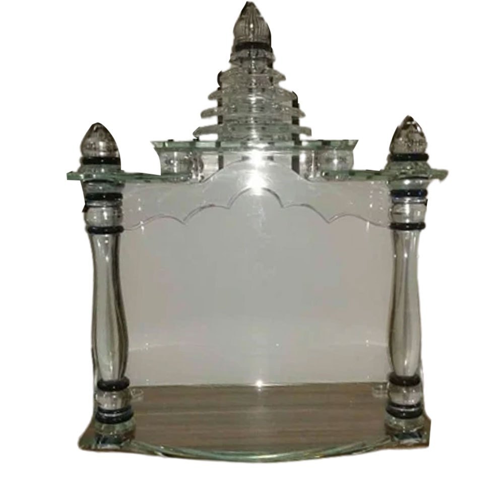 Glossy Wall Mounted Glass Temple, Size/Dimension: 15x15inch