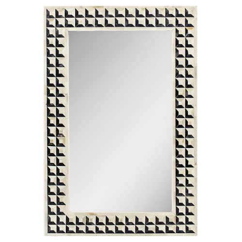 Wall Mounted Rouge Bone Inlay Mirror, Packaging Type: Box, Mirror Shape: Rectangular
