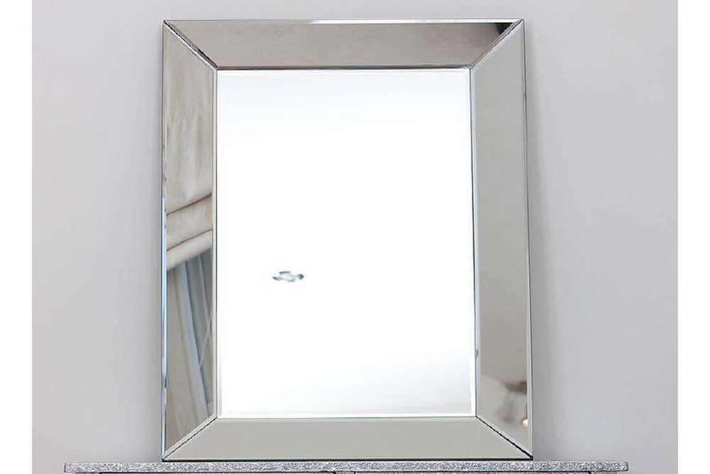 Polished Glass Bathroom Diamant Mirror, Size: 4 X 8 Inch