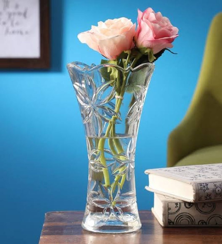 Glass Flower Vase, Size: 20 cm