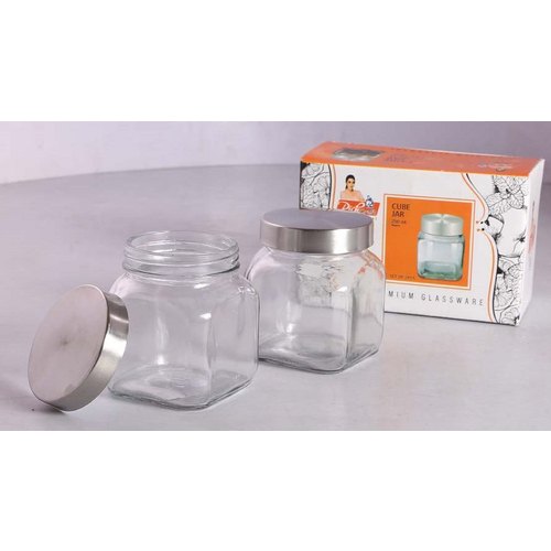 Richcraft International Cube Glass Jar Set