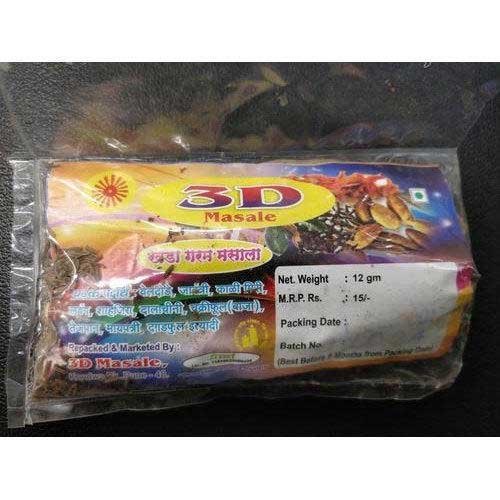 3D Khada Garam Masala, Packaging Type: Packet, Pack Size: 5 gram-10 Kg