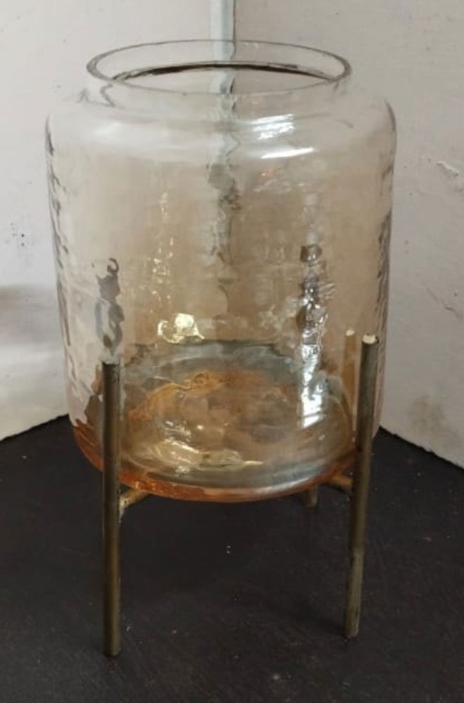 Glossy 9inch Glass Vase, Shape: Round