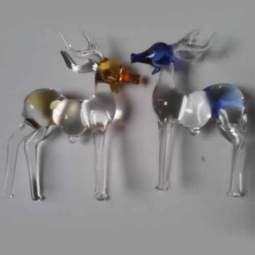 Transparent Glass Deer Statue