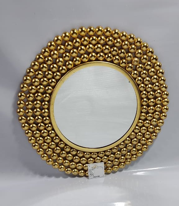 Golden Round Home Interior Decor Mirror