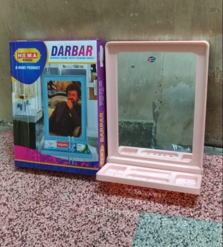Glass Rectangular Mirror, For Home, Size: Darbar