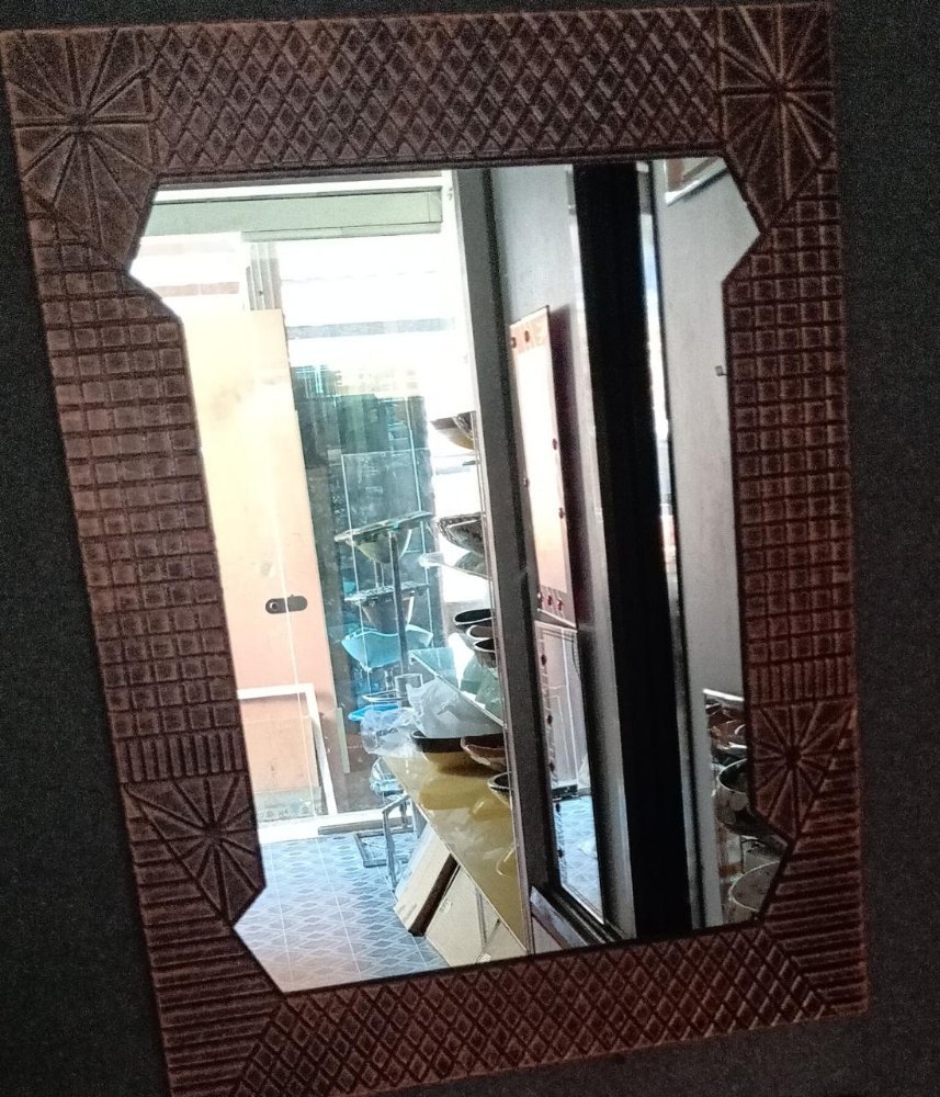 Glossy Glass 12 MM Designer Mirror, For Bathroom