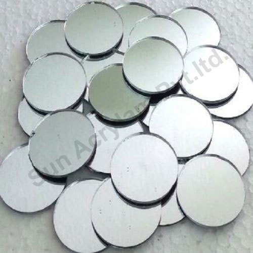 Gray Embroidery Shesha Mirror Glass Cutouts