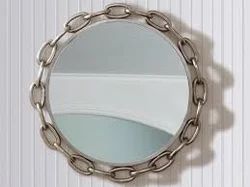 Steel Silver Chain Wall Mirror