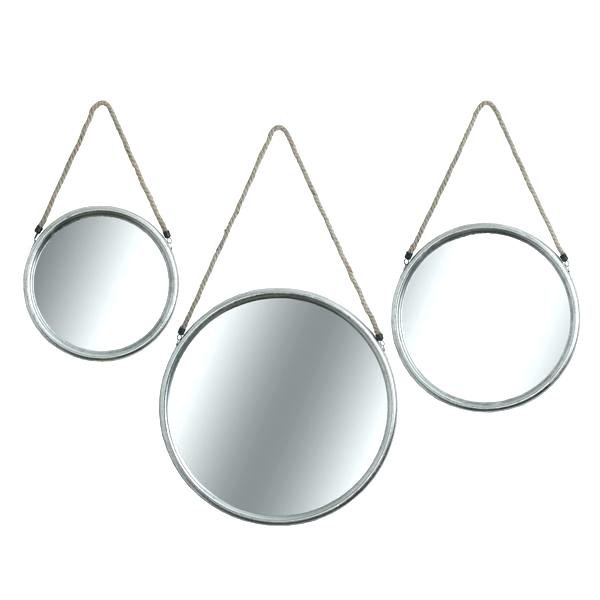 Spherical Designs Silver/Brass/Copper Wall Mirror With Rope