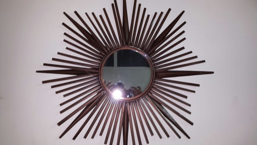 Polished Aluminium Shining-Star Decorative Iron Mirror, Size: 15-30 Cm