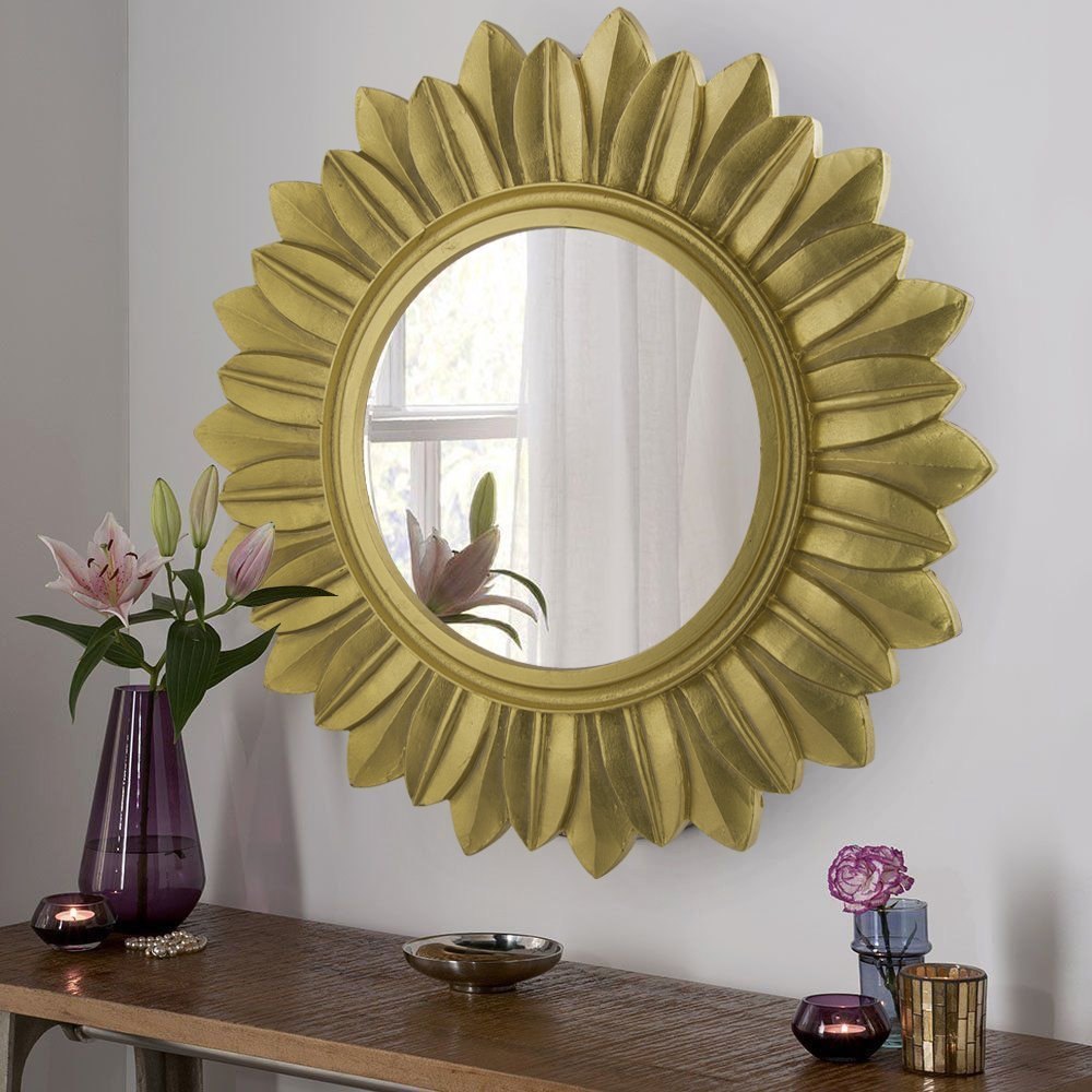 Gold Brass Decorative Mirrors, For Home