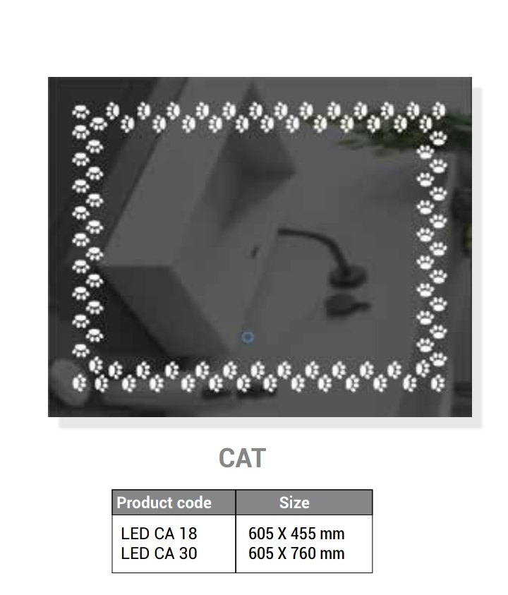 Radon Wall Mount LED Mirror With Touch Sensor