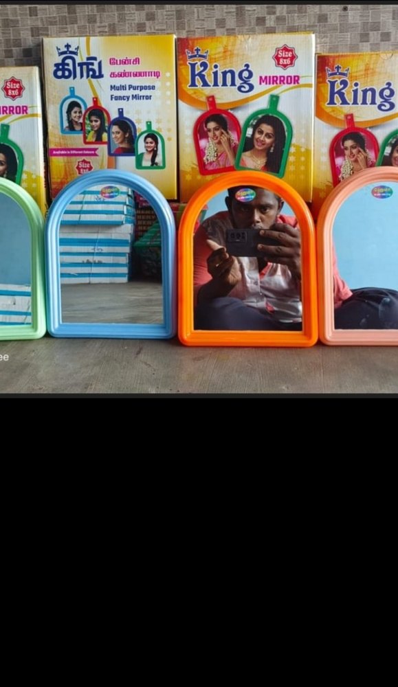 Glass Oval Mirror, For Home, Size: 10*8