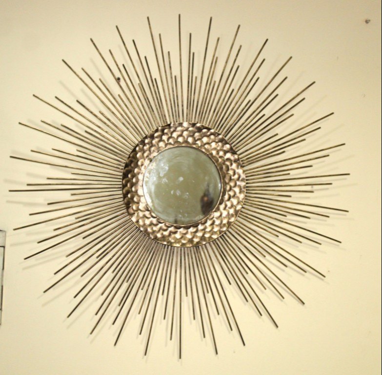 Golden metal Wall Decor Mirror, For Home