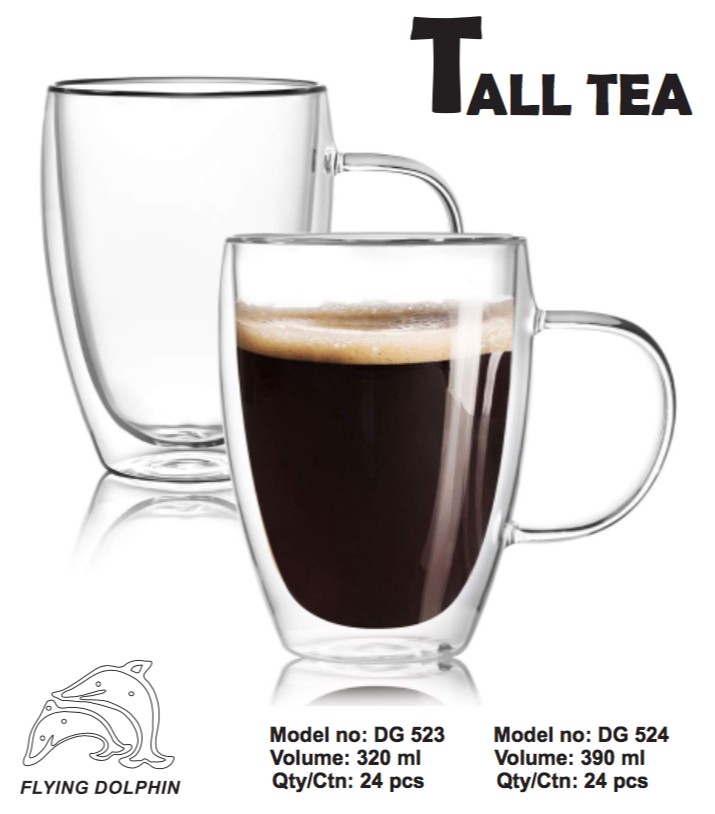 Transparent Borosilicate Glass Double Wall Glassware, For Hotel, Capacity: 300 Ml