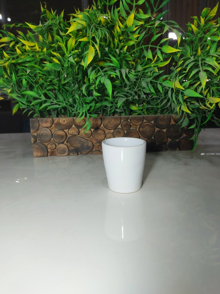 White Sublimation Ceramic Shot, Capacity: 60ml