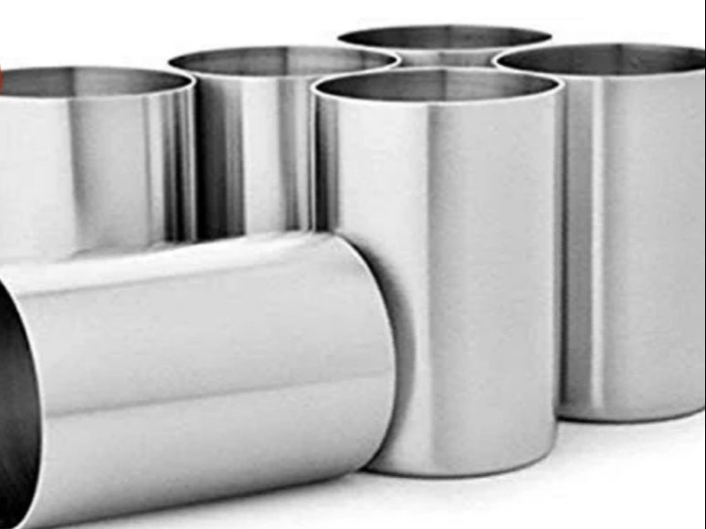 Silver Stainless Steel Glass Set Of 6 Pcs, For Restaurant, Capacity: 300 ml