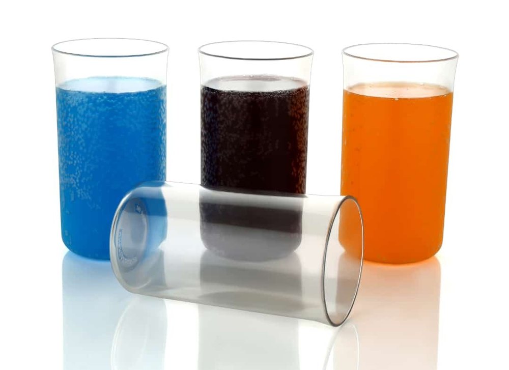 Plastic Glass Glossy 6 Pcs Set For Home, Size: 300ml