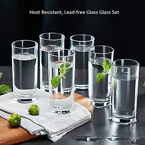 Transparent Round Glass 330ml 6pcs, For Home
