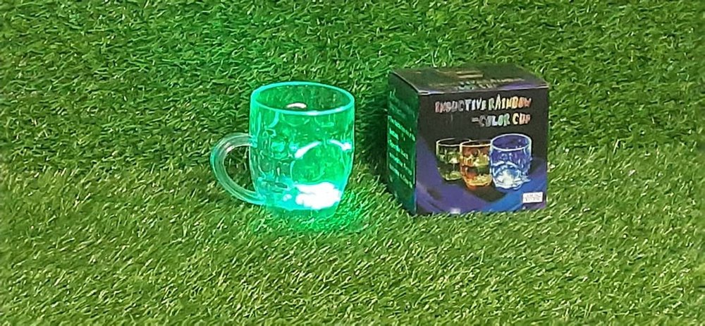 Transparent LED Light Glass Mug, Capacity: 250 ML