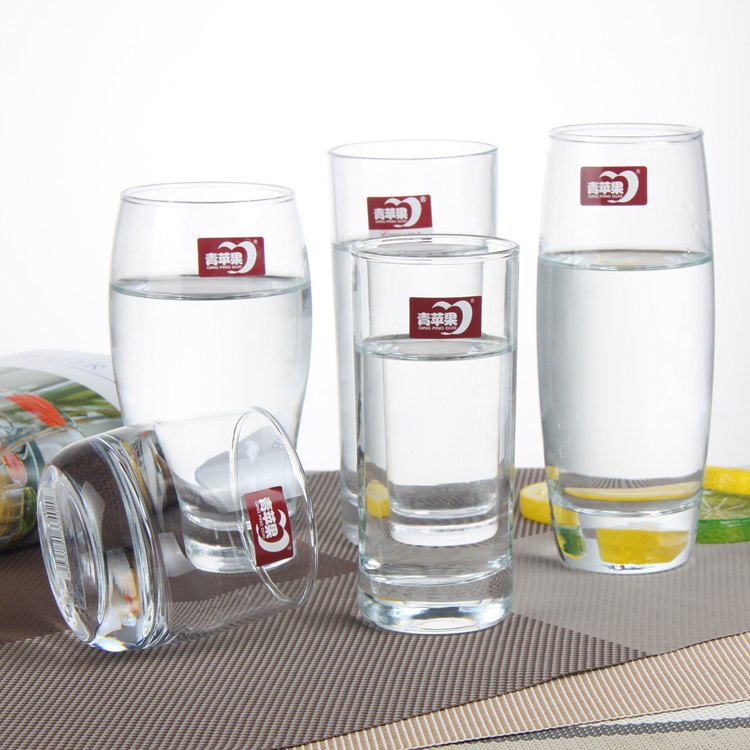 Green Apple Glass Water Cup, Capacity: 200-300ml