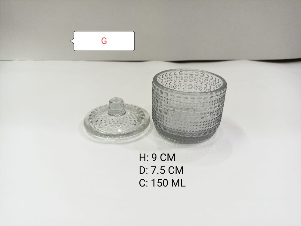 Glass Dry Fruit Crystal Jar, 150 Ml