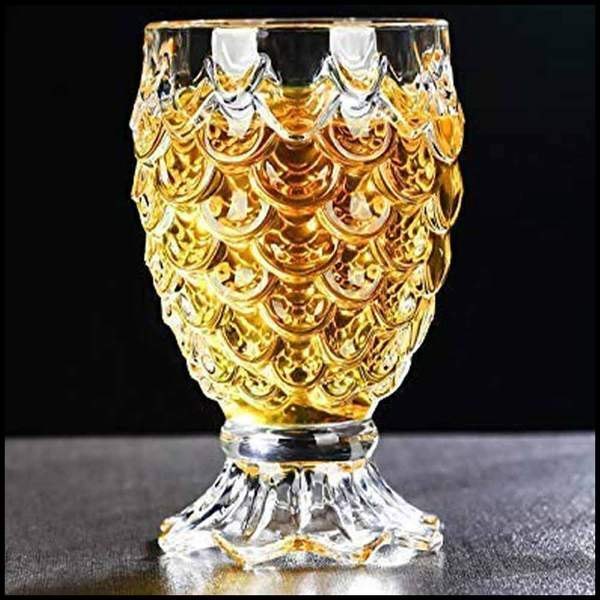 Crystal Clear Pineapple Shaped Party Glasses - Set of 6, For Hotel, Size: Medium