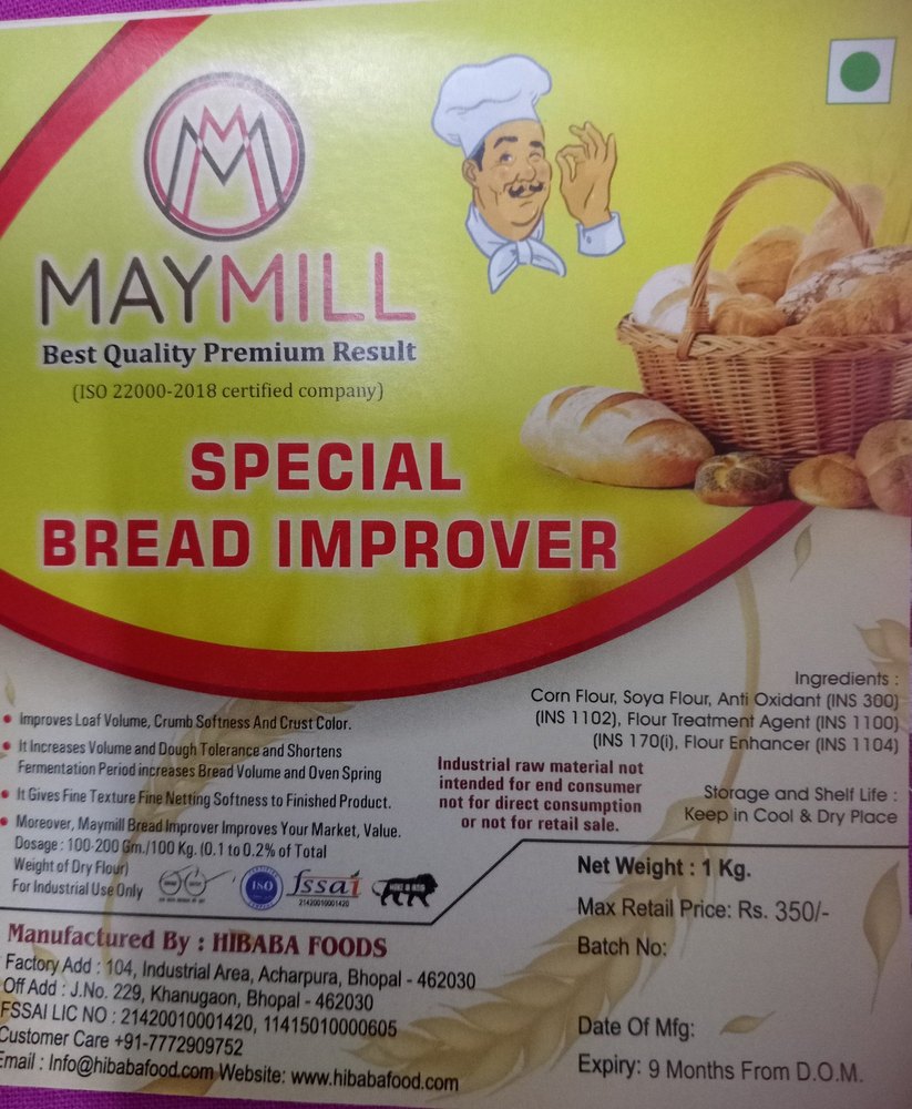 Maymill White Special bread improver, Powder, Packaging Size: 1 kg Packet