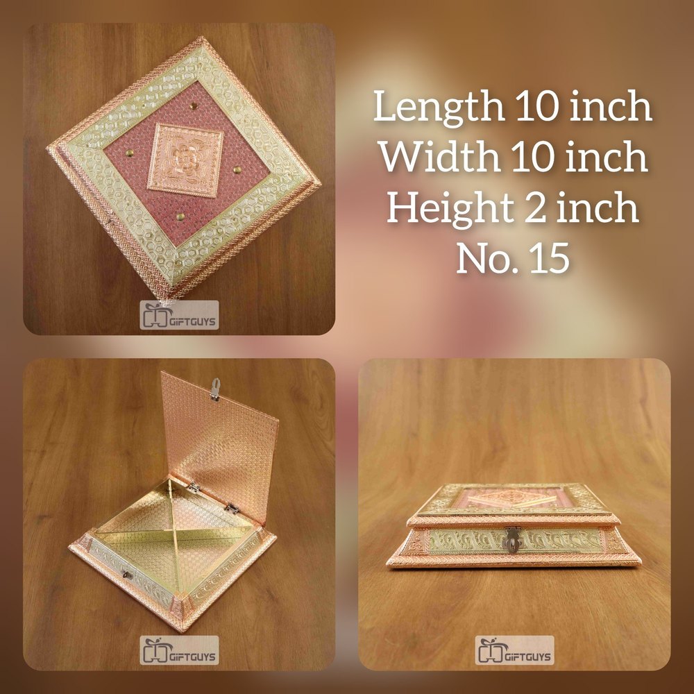 Rose Gold Color Finished Dry Fruit box