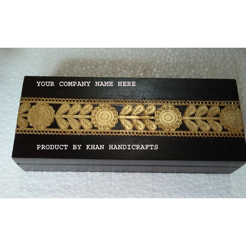 Brown And Golden Decorative Gift Wooden Box