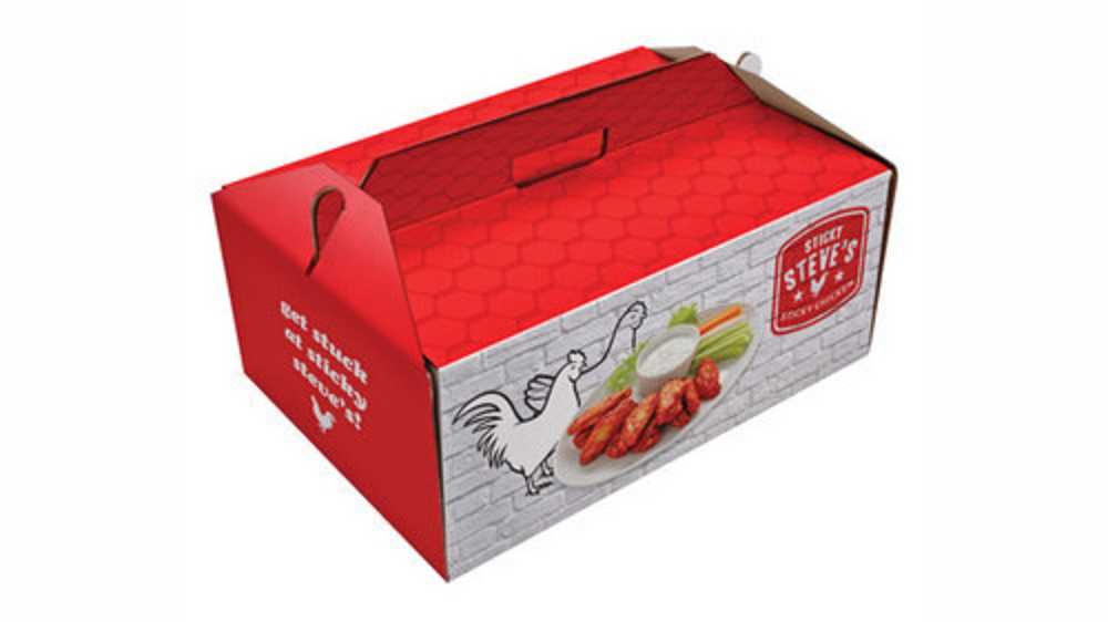 Kraft Paper Red Hybrid UV Printed Gift Boxes