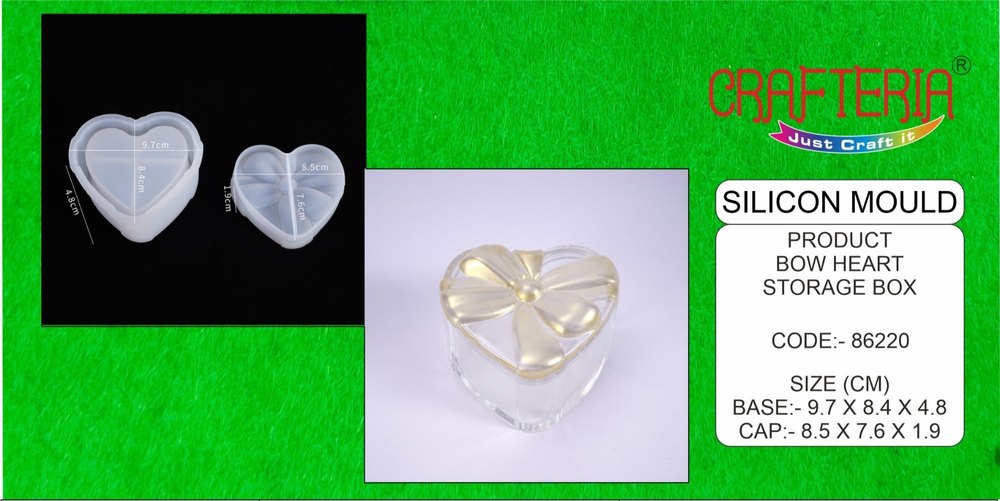 Bow heart storage box, Size/Dimension: In cm