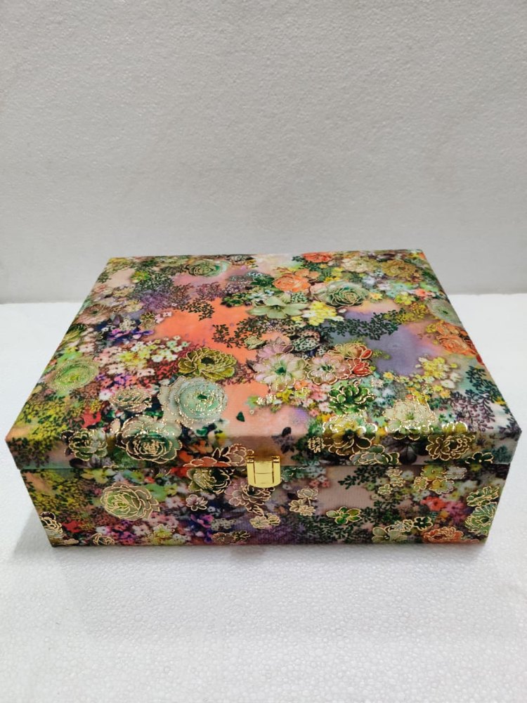 Rectangle Floral wedding invitation box, Size/Dimension: 16124