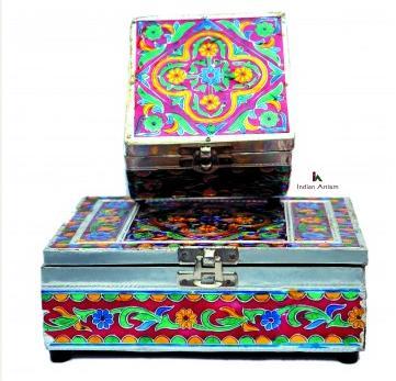 Meenakari Steel Box
