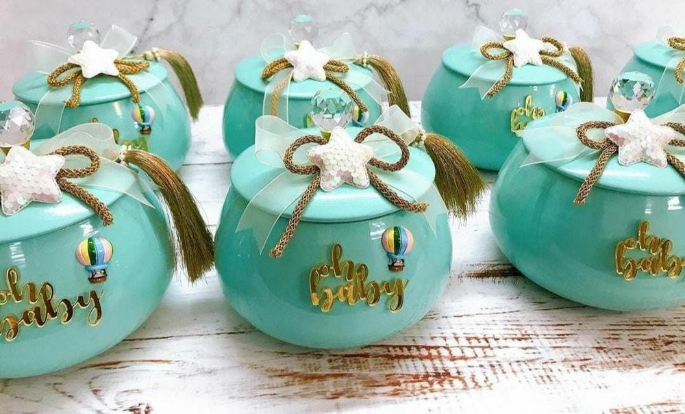 Green Round Iron Gift Box, 7x7 Inch